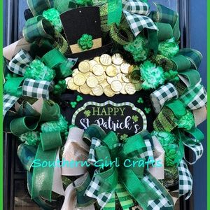 St Patrick’s day wreath